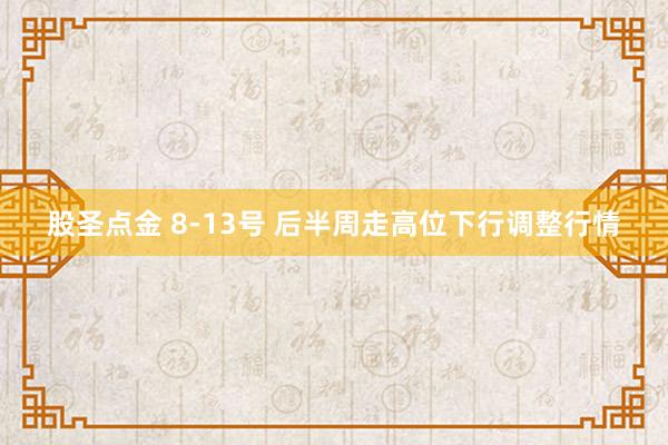 股圣点金 8-13号 后半周走高位下行调整行情