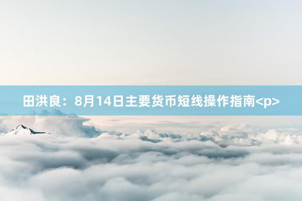 田洪良：8月14日主要货币短线操作指南<p>