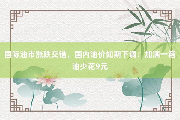 国际油市涨跌交错，国内油价如期下调：加满一箱油少花9元