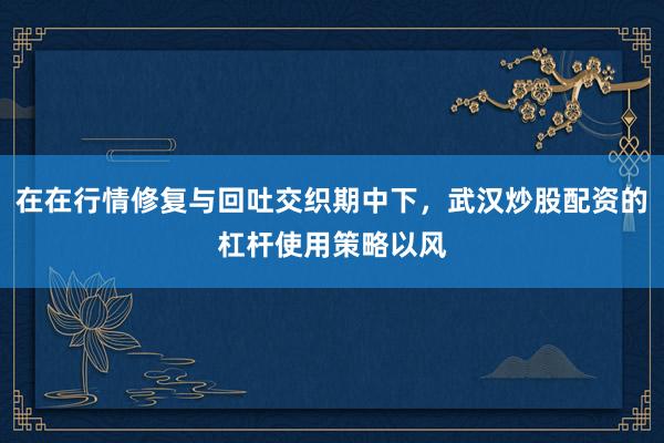 在在行情修复与回吐交织期中下，武汉炒股配资的杠杆使用策略以风