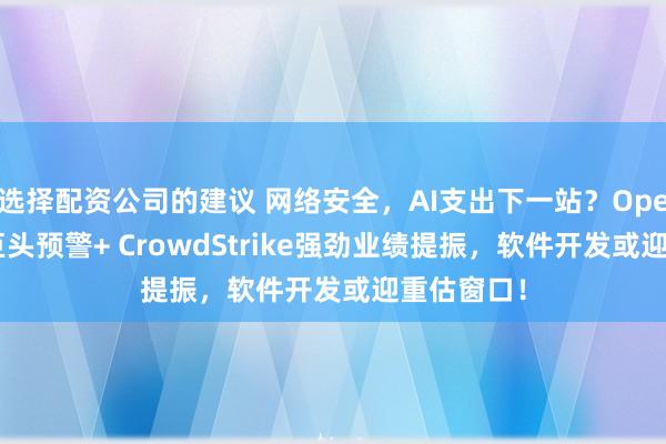 选择配资公司的建议 网络安全，AI支出下一站？OpenAI联合巨头预警+ CrowdStrike强劲业绩提振，软件开发或迎重估窗口！