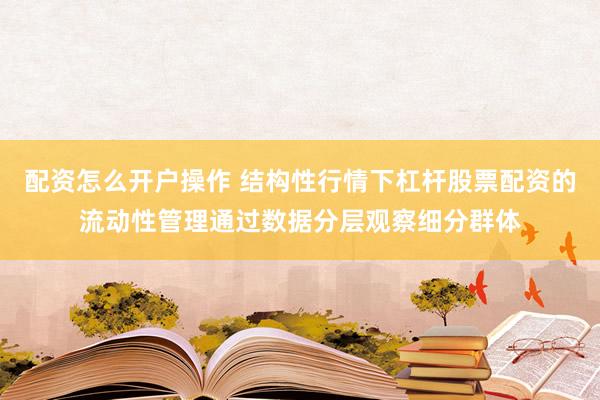 配资怎么开户操作 结构性行情下杠杆股票配资的流动性管理通过数据分层观察细分群体