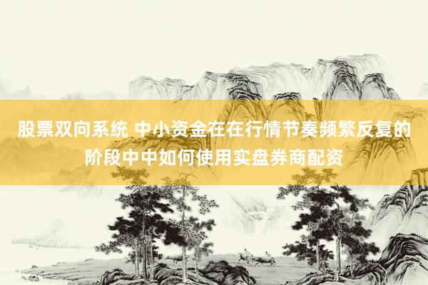 股票双向系统 中小资金在在行情节奏频繁反复的阶段中中如何使用实盘券商配资