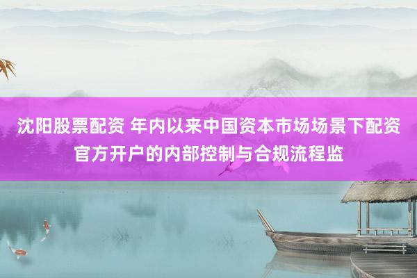 沈阳股票配资 年内以来中国资本市场场景下配资官方开户的内部控制与合规流程监