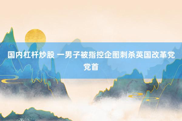 国内杠杆炒股 一男子被指控企图刺杀英国改革党党首